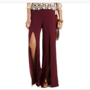 Slit front Flare Pants